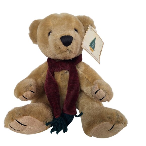 Dan Dee Other - Vintage 2002 Dan Dee Christmas Teddy Bear Maroon Scarf 13 Inch
